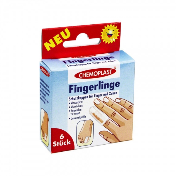 FINGERLING Schutzkappen für Finger und Zehen 6 St
